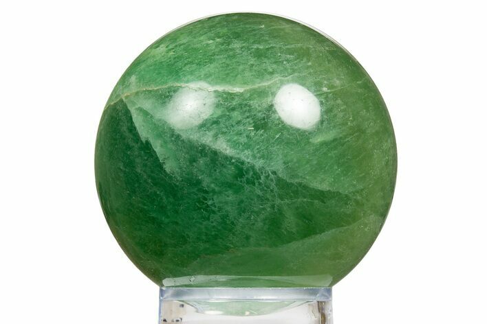 Polished Green Fluorite Sphere - Madagascar #304752